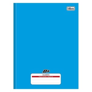 CADERNO DE CALIGRAFIA BROCHURA CAPA DURA  D+ AZUL 96 FOLHAS